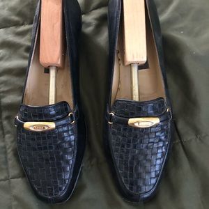 Black formal loafers